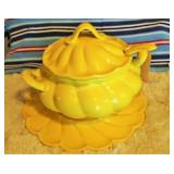 Soup Tureen Large Yellow Vintage TW75 Made in the