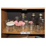Mason Jars and Glass Jars as Shown