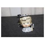 Mini Lady Vase Vintage Note Missing Umbrella