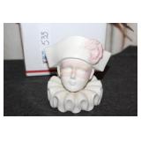 Jester Vase Head Planter with Pink Mask and