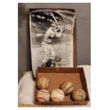 Baseballs And Picture Collection Appears To Be