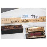 Harmonica Lot Of 2 Vintage Hohner Pocket Pal C
