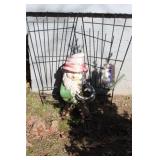 Gnome Statue And Small Trellasis
