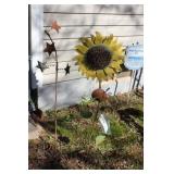 Yard Art Metal Sunflower And Star Decor Approx 3
