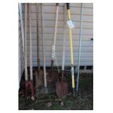 Yard Tools - Shovel, Post Hole Diggers, Rake