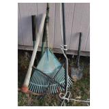 Yard Tools - Rake, Clippers, Shovel, Pick Axe