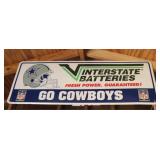 Dallas Cowboy Lot - Tin Bucket And Licen Plate