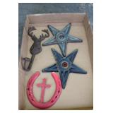 Metal Art- Deer Hook, Horseshoe, Stars