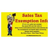 Sales Tax Exemption Info