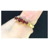 Garnet Ring Sz 7