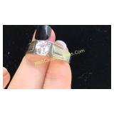 Stainless Steel CZ Ring Sz 14