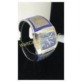 .925 Silver Plating Watch Blue Genoa