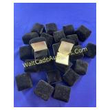 Used Black Velvet Earring & Ring Boxes Lot 24