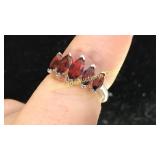 Garnet Ring Sz 6