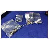 Sapphire, CZ, & Silver Plated Earrings Lot 4