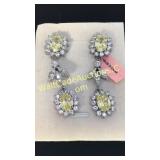 Karis Simulated Yellow and White Earrings