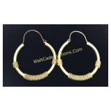 Tribal Coil Hoops Earrings