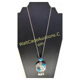 Stainless Steel Tourquise Necklace