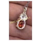 Grossular Garnet Elephant Necklace