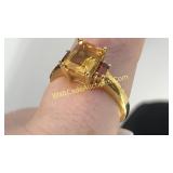 Yellow Garnets Ring Sz 9