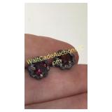 .925 Pyrope Garnet Earrings