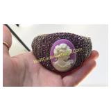 Metal Bracelet with Lady Sculpture on It