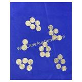 Rosevelt Dimes.    Mixed lot of 27