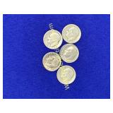 Roosevelt Dimes.   Mixed Lot of 5