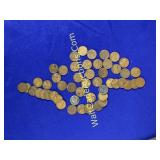 Wheat Pennies Full Roll     Mixed Dates