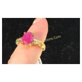 Rubellite Ring Sz 6