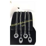 Hematite Beaded Necklaces Lot Of 4