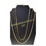 .925 Chain & 2 Gold Colored Chains - Lot of 3