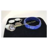 Rainbow Obsidian Bracelet & Lapis Lazuli