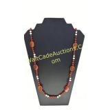 Carnelian Agate Beaded Necklace