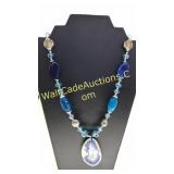Blue Chalcedony Beaded Necklace