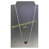 .925 Silver Amethyst Pendant Necklace