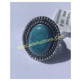 Ring - Turquoise - Size 8 - Handmade with German S