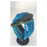 Onxy & Blue Beaded Bracelet