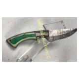 Damascus Steel 4 in Blade Hunting Knife Includes