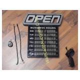 Neon Business Hours Sign All Letters And Lights