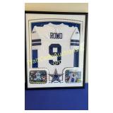 #9 Tony Romo Framed Jersey 38TD Autographed COA