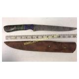 Damascus Steel 9.5 in Blade Hunting