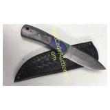 Damascus Steel 4 in Blade Hunting Knife Includes