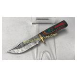 Damascus Steel 4 in Blade Hunting Knife Includes