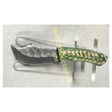 Damascus Steel 4in Blade Hunting Knife Includes