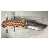 Damascus Steel 4in Blade Hunting Knife Includes