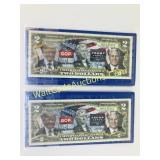 $2 Trump - Pence Lot of 2 w/ COA