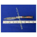 Pocket Knife w/ Sheath 3 inch Damascus Steel