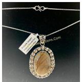 Jasper Pendant necklace with German