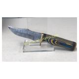 Damascus Steel 4 in Blade Knife with Sheath 4 in